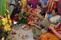 Sushma Performing Varaaxmi Pooja